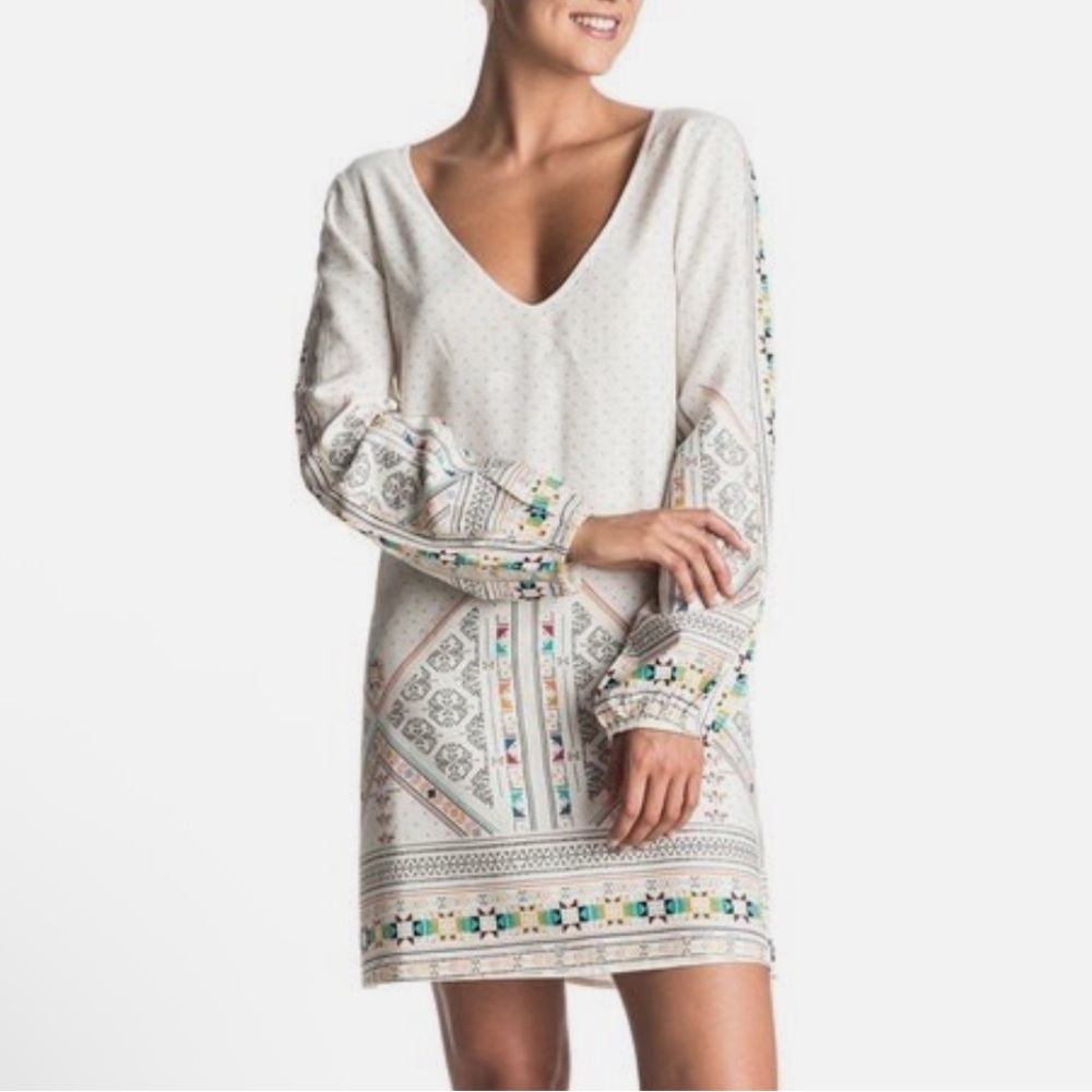 Roxy White Multicolor Patterned Tunic
